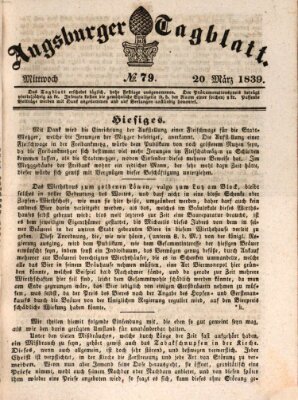 Augsburger Tagblatt Mittwoch 20. März 1839