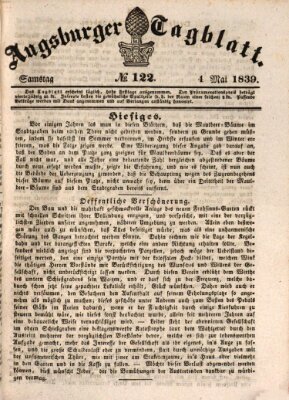 Augsburger Tagblatt Samstag 4. Mai 1839