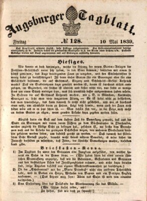 Augsburger Tagblatt Freitag 10. Mai 1839