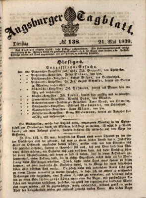 Augsburger Tagblatt Dienstag 21. Mai 1839