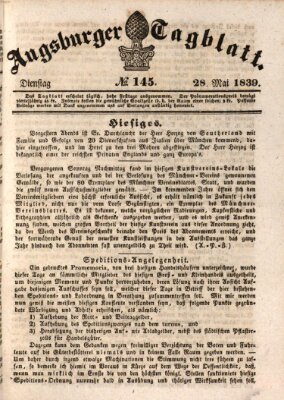 Augsburger Tagblatt Dienstag 28. Mai 1839