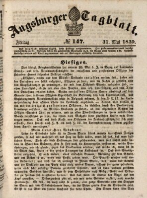 Augsburger Tagblatt Freitag 31. Mai 1839