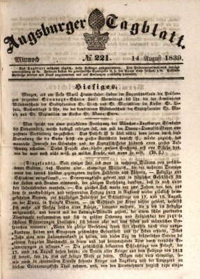 Augsburger Tagblatt Mittwoch 14. August 1839