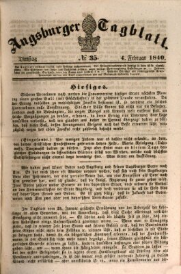 Augsburger Tagblatt Dienstag 4. Februar 1840