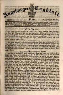 Augsburger Tagblatt Samstag 8. Februar 1840