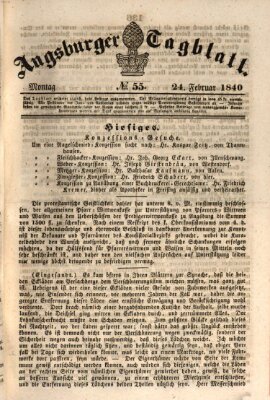 Augsburger Tagblatt Montag 24. Februar 1840