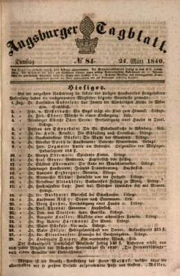 Augsburger Tagblatt Dienstag 24. März 1840