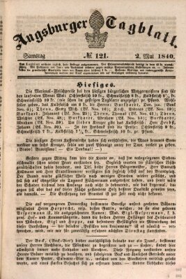 Augsburger Tagblatt Samstag 2. Mai 1840