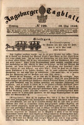 Augsburger Tagblatt Sonntag 10. Mai 1840