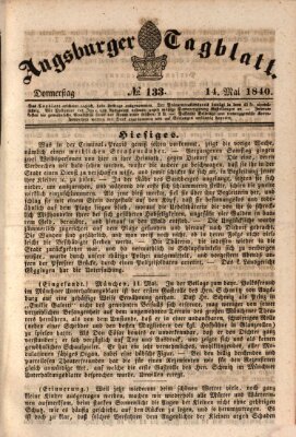 Augsburger Tagblatt Donnerstag 14. Mai 1840