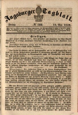 Augsburger Tagblatt Freitag 15. Mai 1840