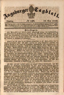 Augsburger Tagblatt Dienstag 19. Mai 1840