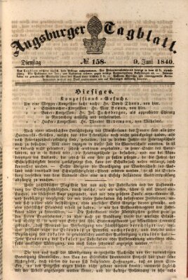 Augsburger Tagblatt Dienstag 9. Juni 1840