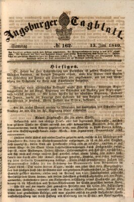 Augsburger Tagblatt Samstag 13. Juni 1840