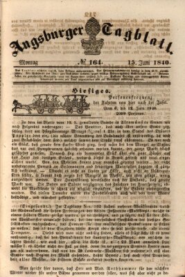 Augsburger Tagblatt Montag 15. Juni 1840