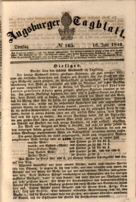 Augsburger Tagblatt Dienstag 16. Juni 1840