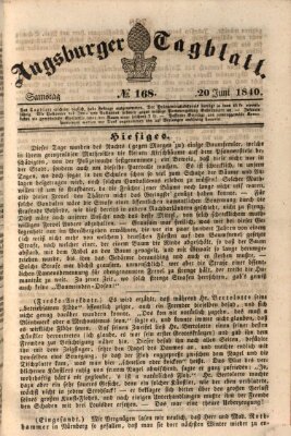 Augsburger Tagblatt Samstag 20. Juni 1840