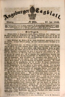 Augsburger Tagblatt Montag 27. Juli 1840