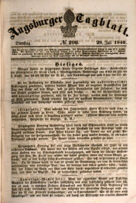 Augsburger Tagblatt Dienstag 28. Juli 1840