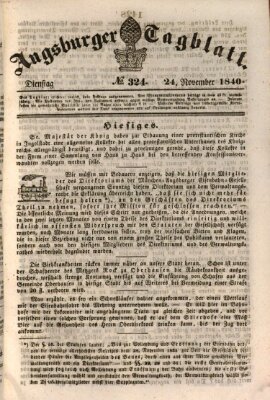 Augsburger Tagblatt Dienstag 24. November 1840