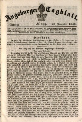 Augsburger Tagblatt Sonntag 29. November 1840