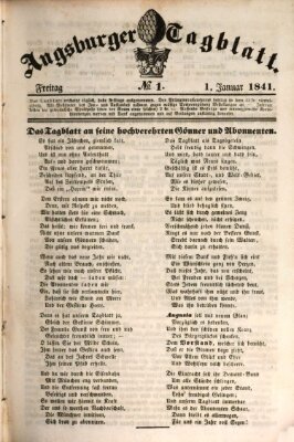 Augsburger Tagblatt Freitag 1. Januar 1841