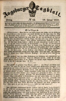 Augsburger Tagblatt Freitag 15. Januar 1841