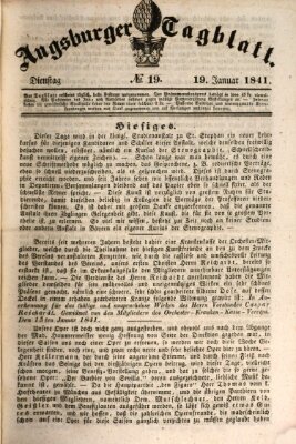 Augsburger Tagblatt Dienstag 19. Januar 1841