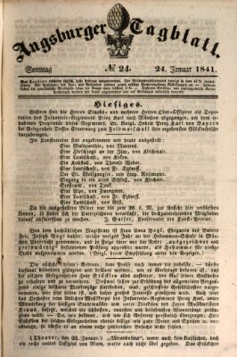 Augsburger Tagblatt Sonntag 24. Januar 1841