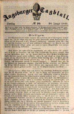 Augsburger Tagblatt Dienstag 26. Januar 1841