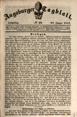 Augsburger Tagblatt Donnerstag 28. Januar 1841