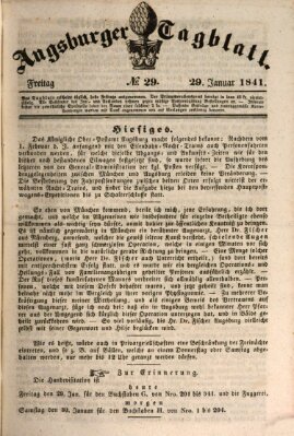 Augsburger Tagblatt Freitag 29. Januar 1841