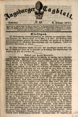 Augsburger Tagblatt Samstag 6. Februar 1841