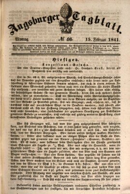 Augsburger Tagblatt Montag 15. Februar 1841