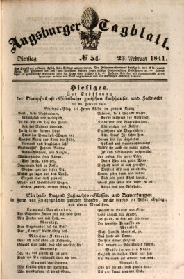 Augsburger Tagblatt Dienstag 23. Februar 1841