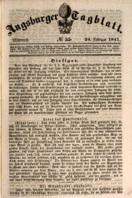 Augsburger Tagblatt Mittwoch 24. Februar 1841