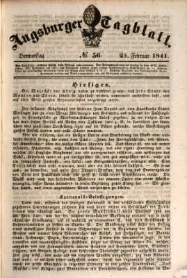 Augsburger Tagblatt Donnerstag 25. Februar 1841