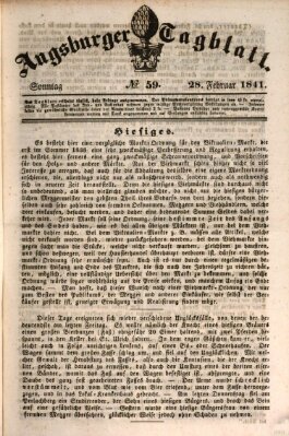 Augsburger Tagblatt Sonntag 28. Februar 1841