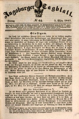 Augsburger Tagblatt Freitag 5. März 1841