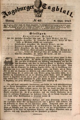 Augsburger Tagblatt Montag 8. März 1841