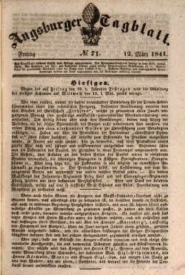 Augsburger Tagblatt Freitag 12. März 1841