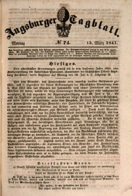 Augsburger Tagblatt Montag 15. März 1841