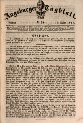 Augsburger Tagblatt Freitag 19. März 1841