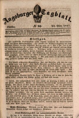 Augsburger Tagblatt Dienstag 23. März 1841