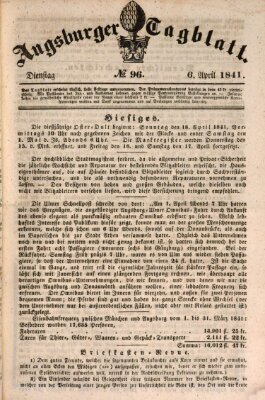 Augsburger Tagblatt Dienstag 6. April 1841