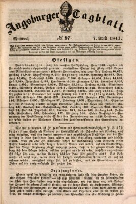 Augsburger Tagblatt Wednesday 7. April 1841