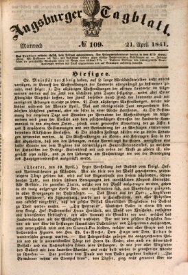 Augsburger Tagblatt Mittwoch 21. April 1841