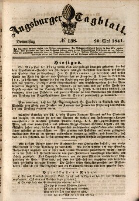 Augsburger Tagblatt Donnerstag 20. Mai 1841