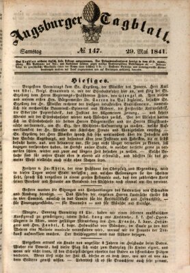 Augsburger Tagblatt Samstag 29. Mai 1841