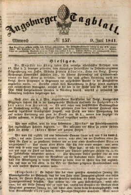 Augsburger Tagblatt Mittwoch 9. Juni 1841